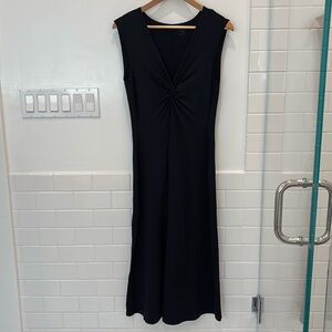 Women's Patagonia Bandha Twist Front Jersey Knit Dress in Black, Size M Long